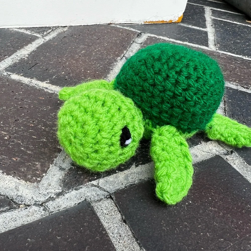 Hand Crocheted Sea Turtle Stuffed Animal Plushie! - Picture 3 of 8
